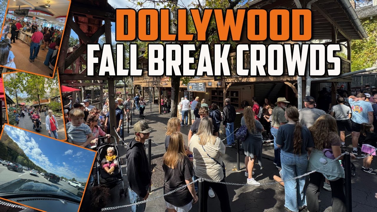 🎢 FALL BREAK MADNESS at Dollywood! 🍂 The Crowds Were INSANE! 😱