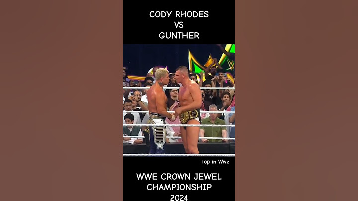 CODY RHODES VS GUNTHER WWE CROWN JEWEL CHAMPIONSHIP MATCH | WWE CROWN JEWEL 2024 #wwe​ #crownjewel