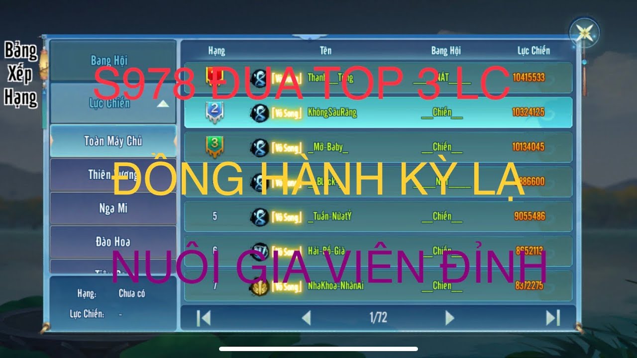 VLTKM || S978 Top 3 Đua Tranh Nhau Cực Gắt, Sever Không Nhìn Con Pet Đồng Hành Không Nói Nên Lời
