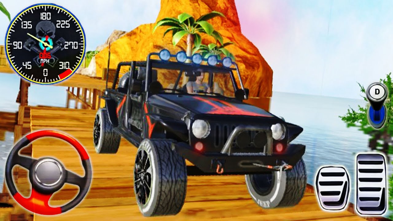 Offroad Jeep Driving 3D: Suv Jeep 4x4 Stunt Simulator Games | Gameplay | Android GamePlay