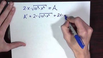 A rectangle inside a semicircle
