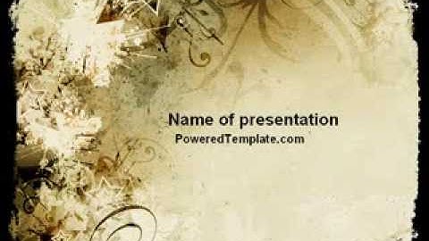 Grunge Stars PowerPoint Template by PoweredTemplate.com