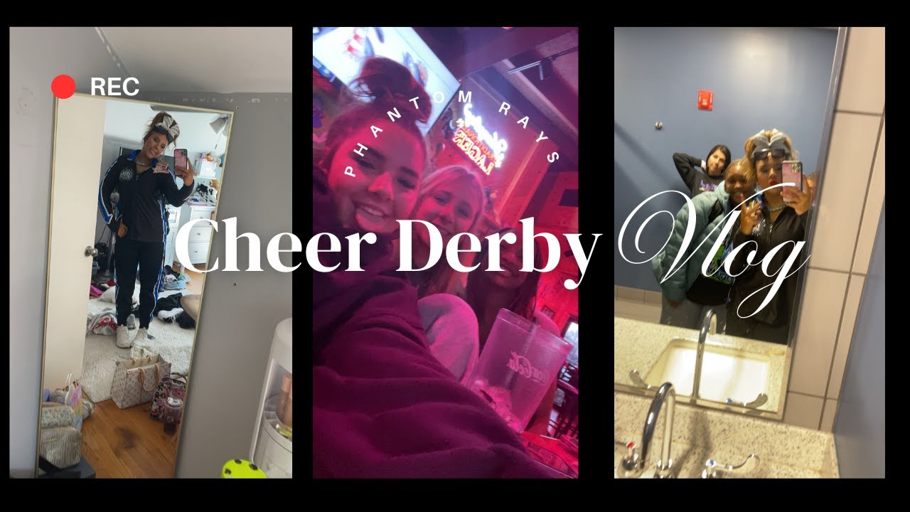 CHEER DERBY VLOG: cheer competition w/ Phantom Rays 🤙🏽 🖤🤍 - YouTube