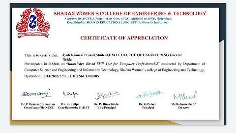 National level online quiz on computer professional 2 |Free E-certificate within 2 minutes .