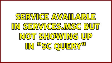 Service available in services.msc but not showing up in "sc query"
