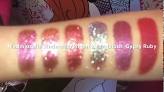Madmoiselle, Sinderella, Phoenix, Fangulous, Gypsy and Ruby Swatches
