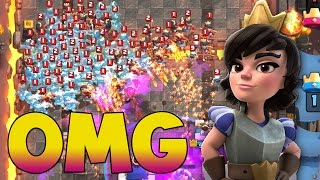 OMG !! SO MANY CLONED PRINCESSES !! World Record ? | Clash Royale Clone Spell Challenge