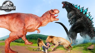 Best REALISTIC T-Rex Attack |T-Rex VS Lion | Jurassic Park Fan-Made Short Film | Dinosaur | Ms.Sandy screenshot 1