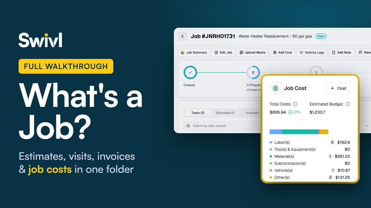 What's a Job in Swivl? Full Walkthrough (Estimates, Visits, Invoices & Job Costs)