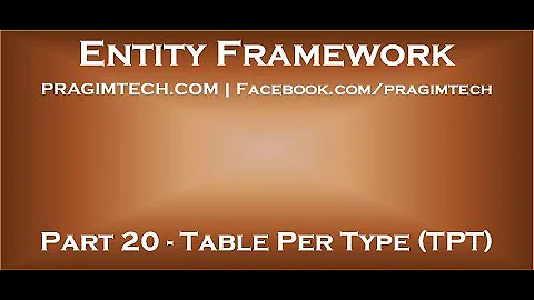 Part 20   Table Per Type TPT inheritance in entity framework