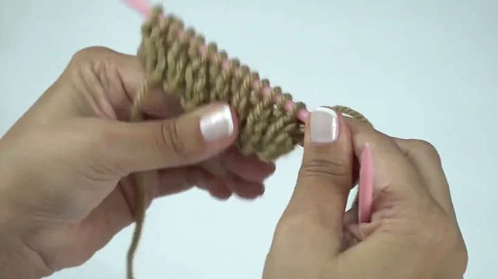 Left-handed knitting 1x1 Rib st