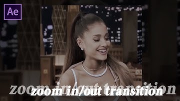 zoom in/out transition|after effects tutorial