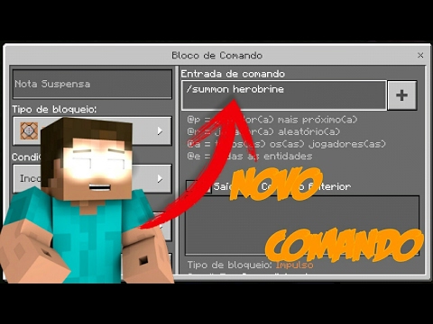 COMANDO DO HEROBRINE NO MINECRAFT PE 1.0.5 (SEM MODS OU 