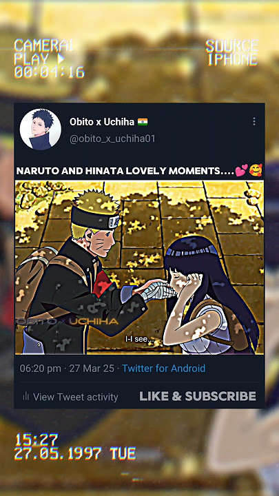 NARUTO AND HINATA LOVELY MOMENTS 😍 #naruto #anime #trending #hinata