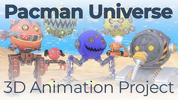 Pacman Universe – Stylized Robot Characters CGI Animation