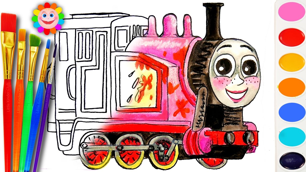 Learning Coloring with Thomas and Fiends How to Draw Rosie the Tank