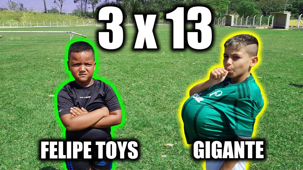 GIGANTE DESTRUIU FELIPE TOYS NO 1 VS 1 * Teve Gol de Placa* Desafios de Futebol