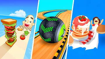 Sandwich Runner | Going Balls | Pancake Run - All Level Gameplay Android,iOS - NEW APK UPDATE Ep 3