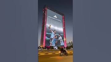 Dubai Frame 3D Screen 😱 #dubai #dubaicity #trending #viralvideo #messi