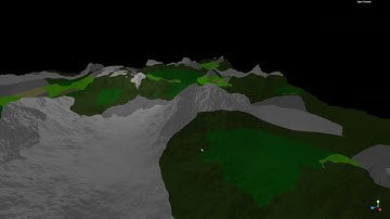 Procedural Simplex Noise Map Generation and Mountain cliffs and biome handle