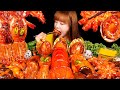 ASMR MUKBANG (COOKING) SPICY SEAFOOD (LOBSTER TAIL, ABALONE, OCTOPUS, SHRIMP, SQUID, ENOKI MUSHROOM)