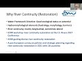 Webinar  national river continuity restoration policies  european ecosystembased river management