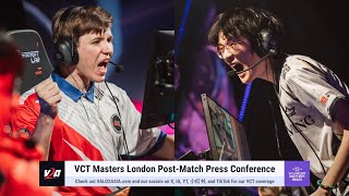 [GE & XLG] Post-Match Press Conference at VALORANT Masters London