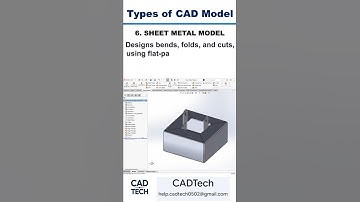 Sheet Metal Model | Types of CAD Model #cadtech #solidmodeling #3dmodeling