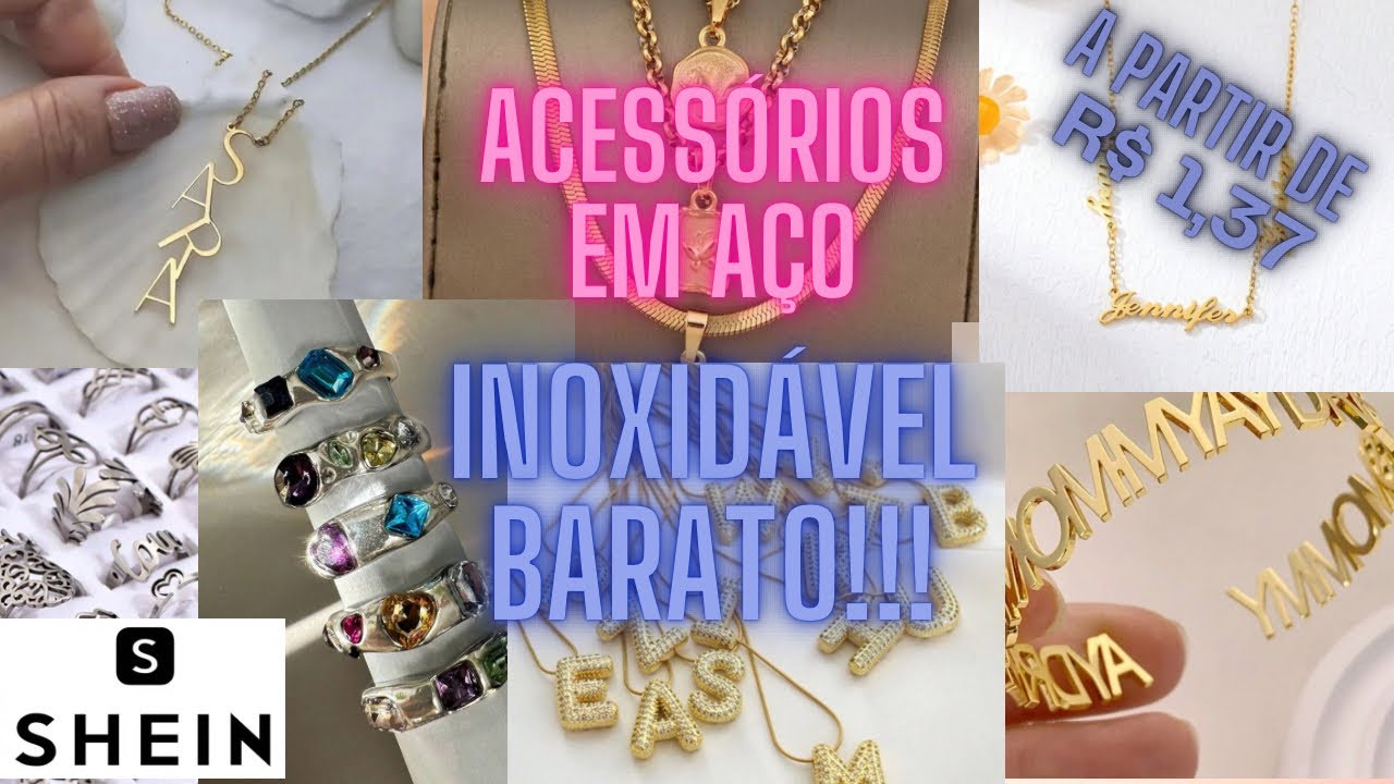 Comprinhas de Acessórios em AÇO INOXIDÁVEL! Mais de 100 PEÇAS! PERSONALIZADOS kits e muito MAIS!