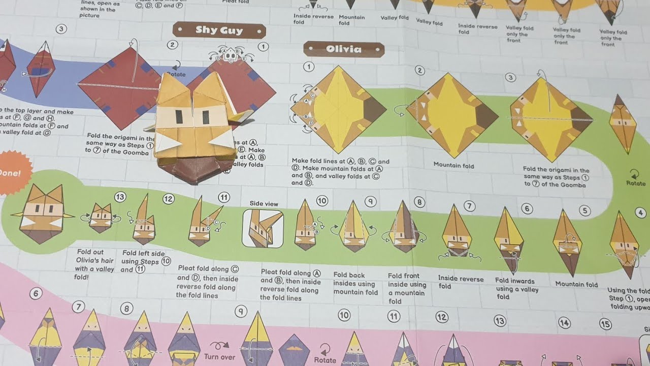 Paper Mario The Origami King Origami Sheets Set Olivia YouTube