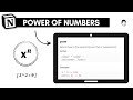 How To Find Power Of Numbers In Notion Use Of Pow Operator In Notion mp3