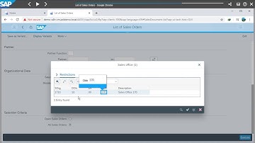 SAP S/4HANA Sales & Distribution - List of Sales Orders