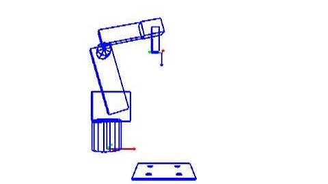 External camera view during an IBVS simulation with a Viper arm