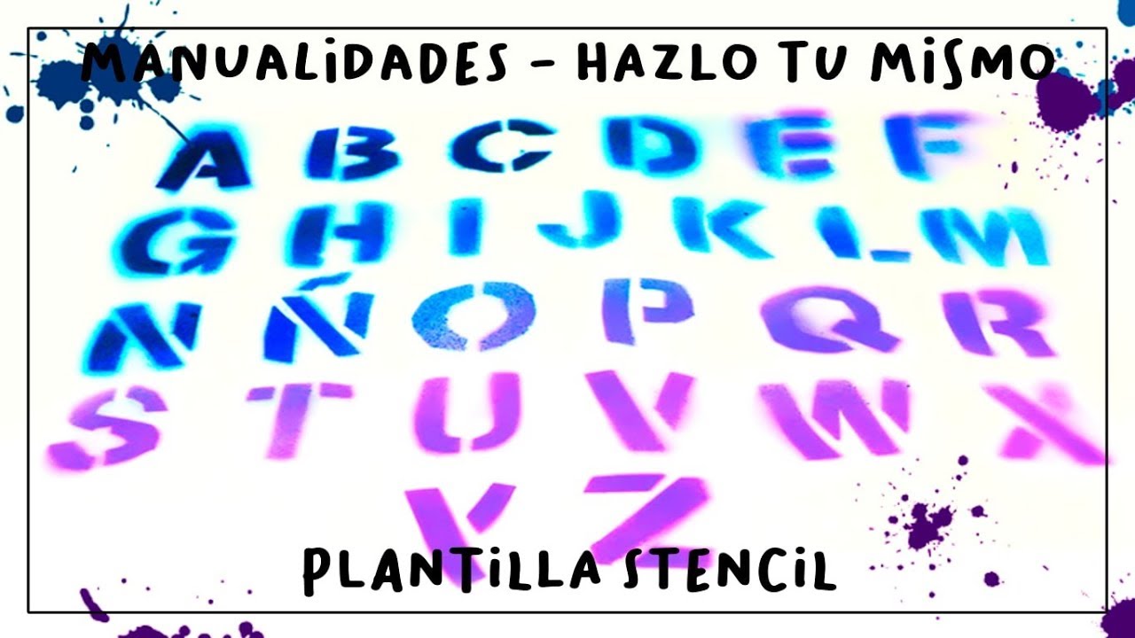 Cómo hacer una PLANTILLA STENCIL con Letras del Abecedario 