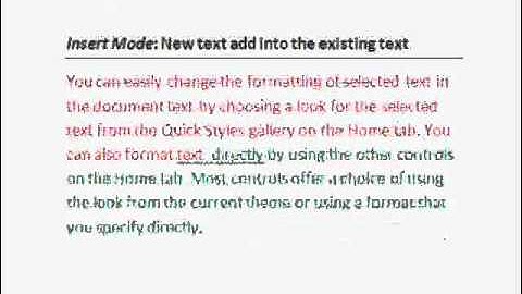 Understanding Insert and Overtype Modes in Word Processing
