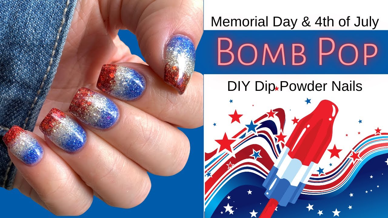 Stars and Stripes Dip Nail Design - wide 2