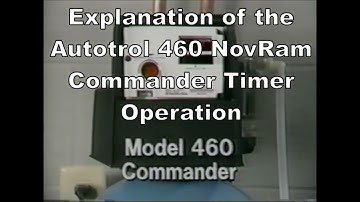 Explanation of the Autotrol 460 NovRam Commander Timer Operation