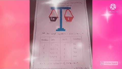 Simple Equations Math Activity by Grade 7 Students