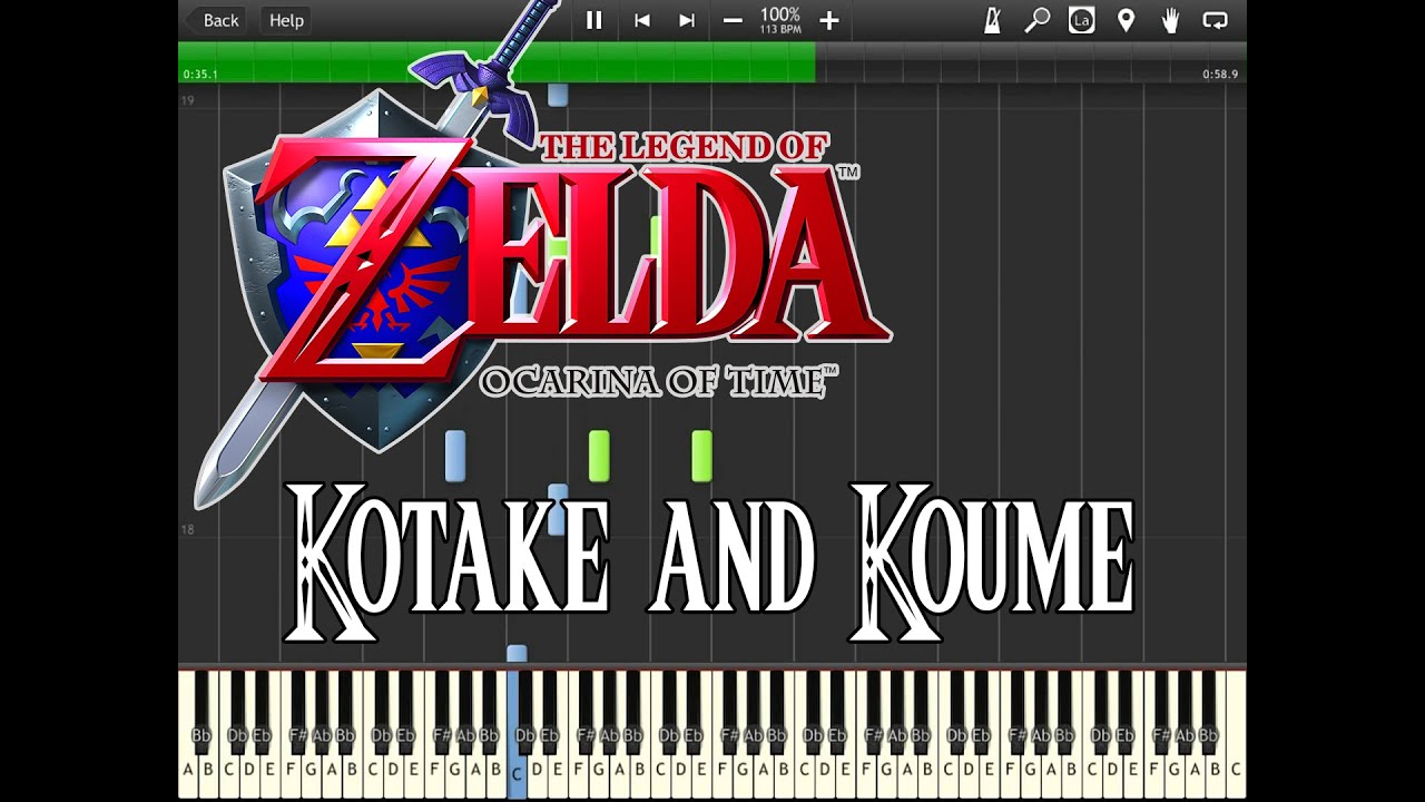 Zelda Ocarina Of Time Kotake And Koume (Synthesia) YouTube