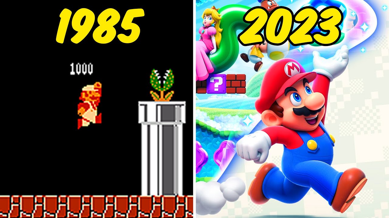 SUPER MARIO Games Evolution 1985-2023 