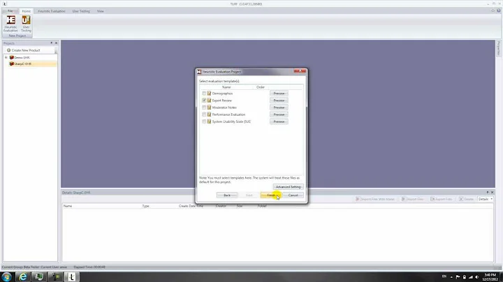Turf Heuristic Evaluation Tutorial, Part 1: Login and Creating a new project