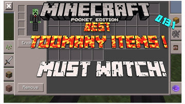 Minecraft pe 0.13.1 too many items mod