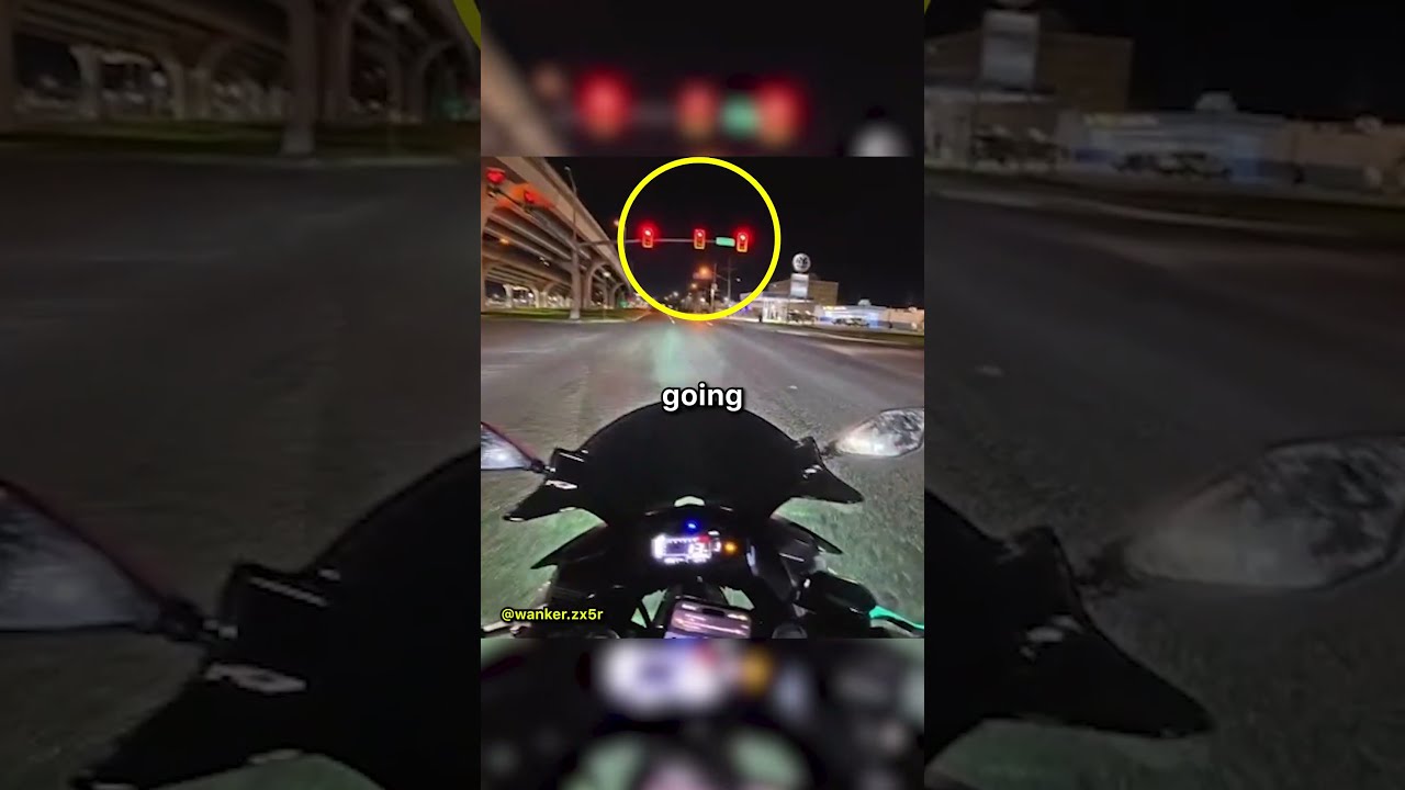 Biker Crashes While Friend Chases Him