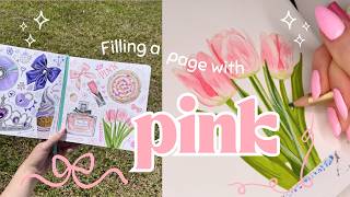 Day Seven of Filling a Page With One Color: PINK