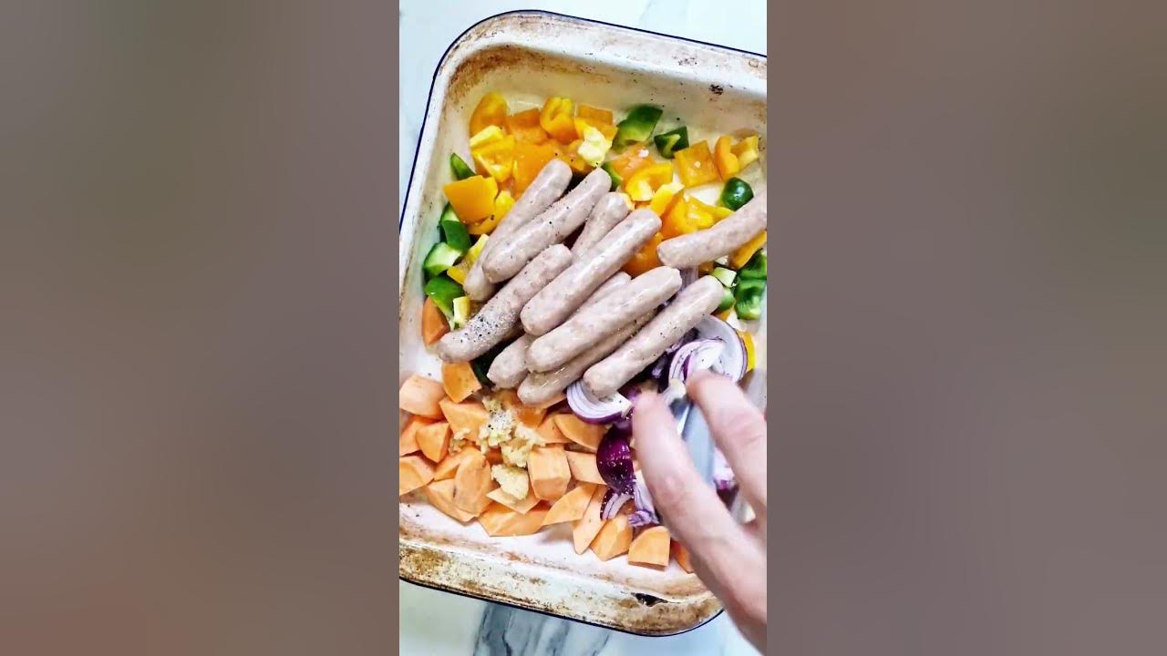 Honey & Mustard Sausage Tray Bake shorts YouTube