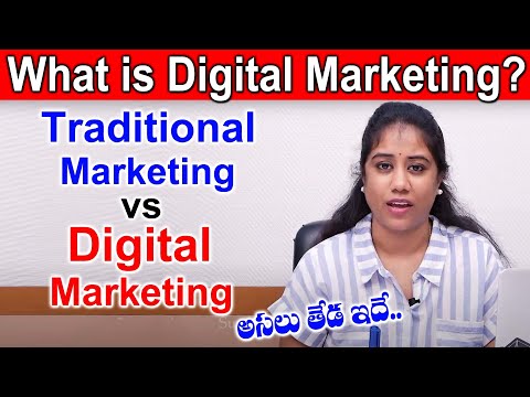Online Marketing Vs Traditional Marketing || Digital Marketing Class 2 in Telugu by Sravani Asuri