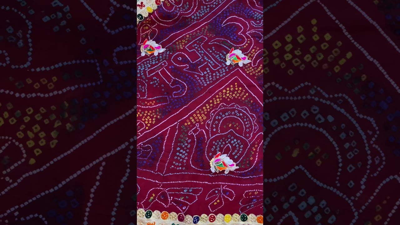 ॐ शुभ लाभ design odhani beautiful chunari design