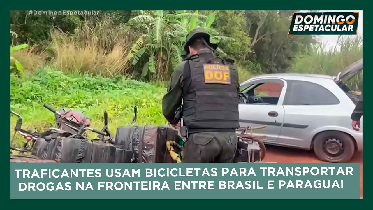 Traficantes usam bicicletas para transportar drogas na fronteira entre Brasil e Paraguai |