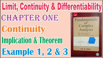 M.Sc. Math Chapter One, Continuity and its Implications Theorem & Example 1,2 &3 of Complex Analysis