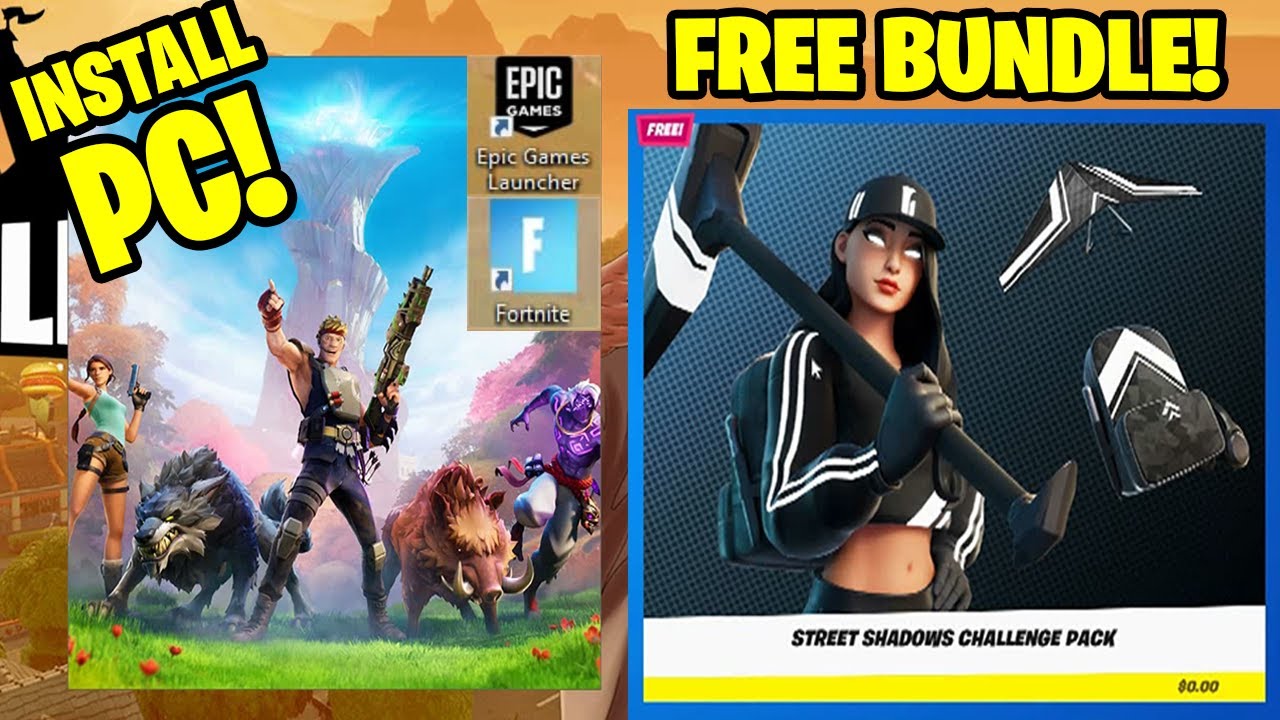 How To Install Fortnite On PC & Get Ruby Shadows Bundle FREE On Any ...